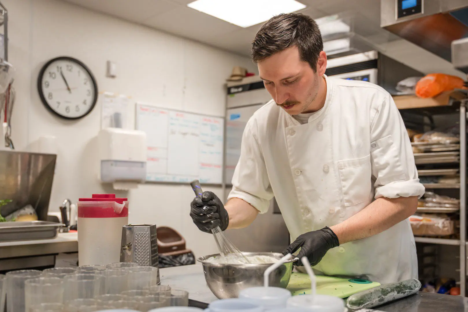 Chef at work in Johnson Creek Village
